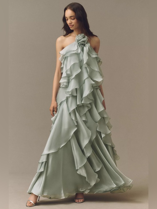 Anthropologie Dresses & Skirts - Mac Duggal Trapeze Halter Gown